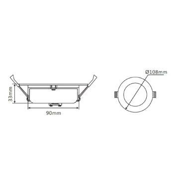3A Atlas 2 DL1262 12W Tri-colour Downlight
