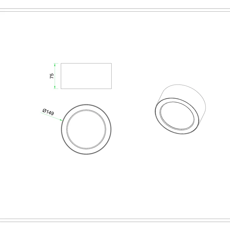 3A Lighting 15W LED Surface Mounted Downlight DL10196