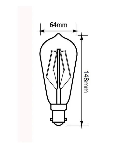 CLA Led Pear 8W Filament Dimmable Globes