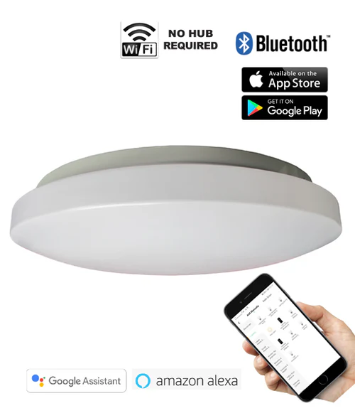 CLA SMTOYS1 LED Smart White Round Dimmable Tri-CCT Oyster Light