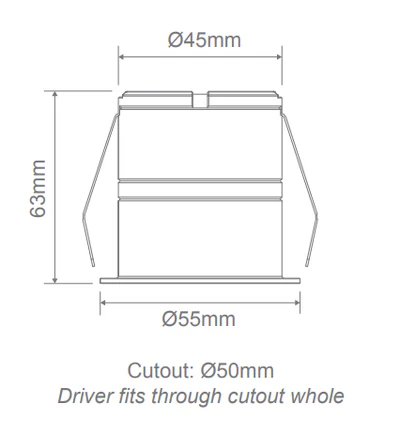 Domus Pico-7 Mini Round 7W Dimmable Led Tricolour IP54 Downlight