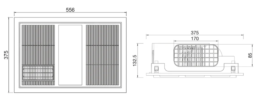 Lawell Lighting Sirocco Ceramic Bathroom Fan Heater