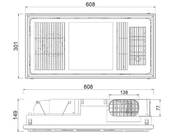 Lawell Lighting Solano Ceramic Bathroom Fan Heater