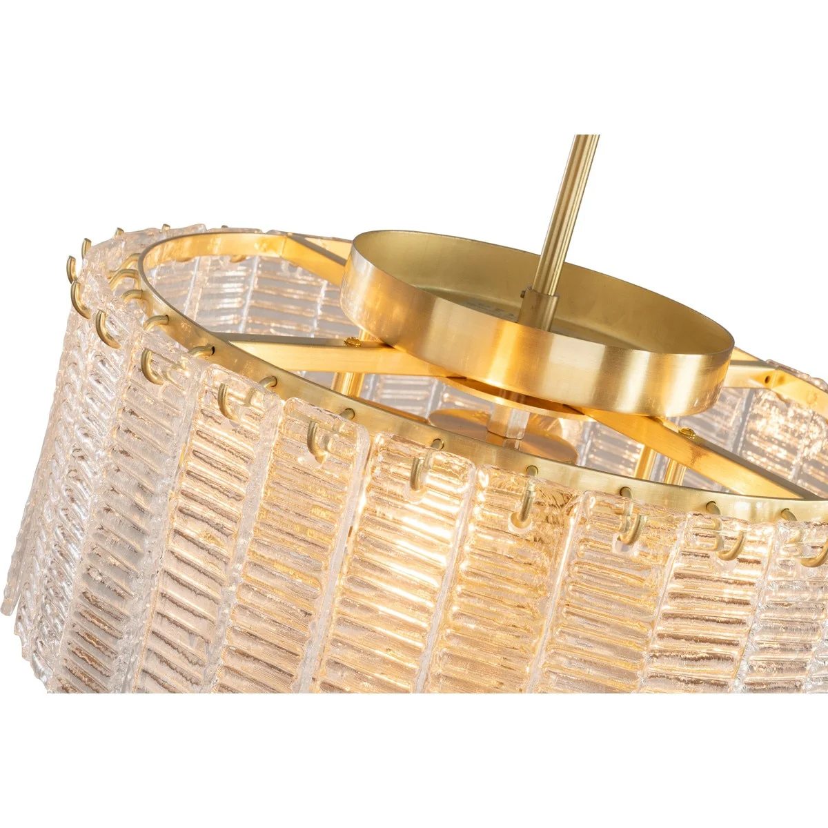 Lighting Inspirations Alara Small 40cm 3 Tier 5 Light Chandelier Satin Brass