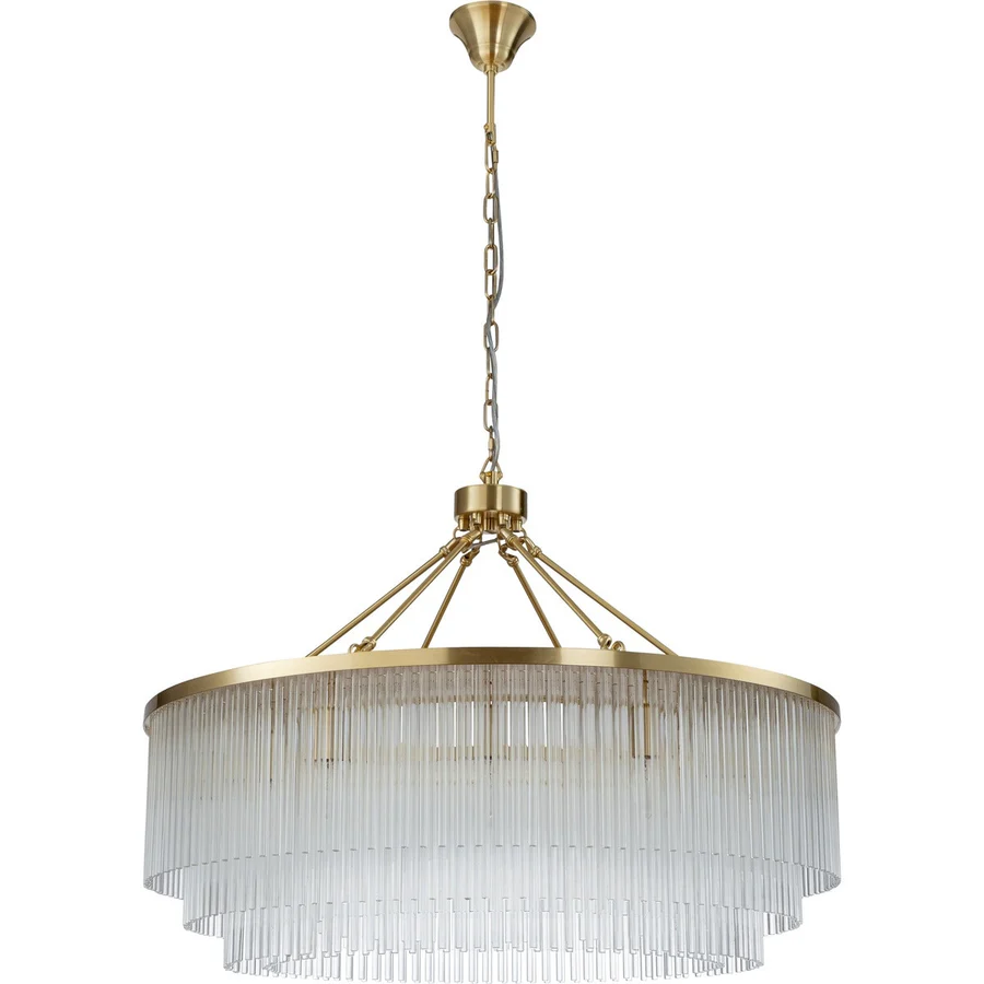 Lighting Inspirations Evangeline Large 90cm 12 Light Chandelier Satin Brass