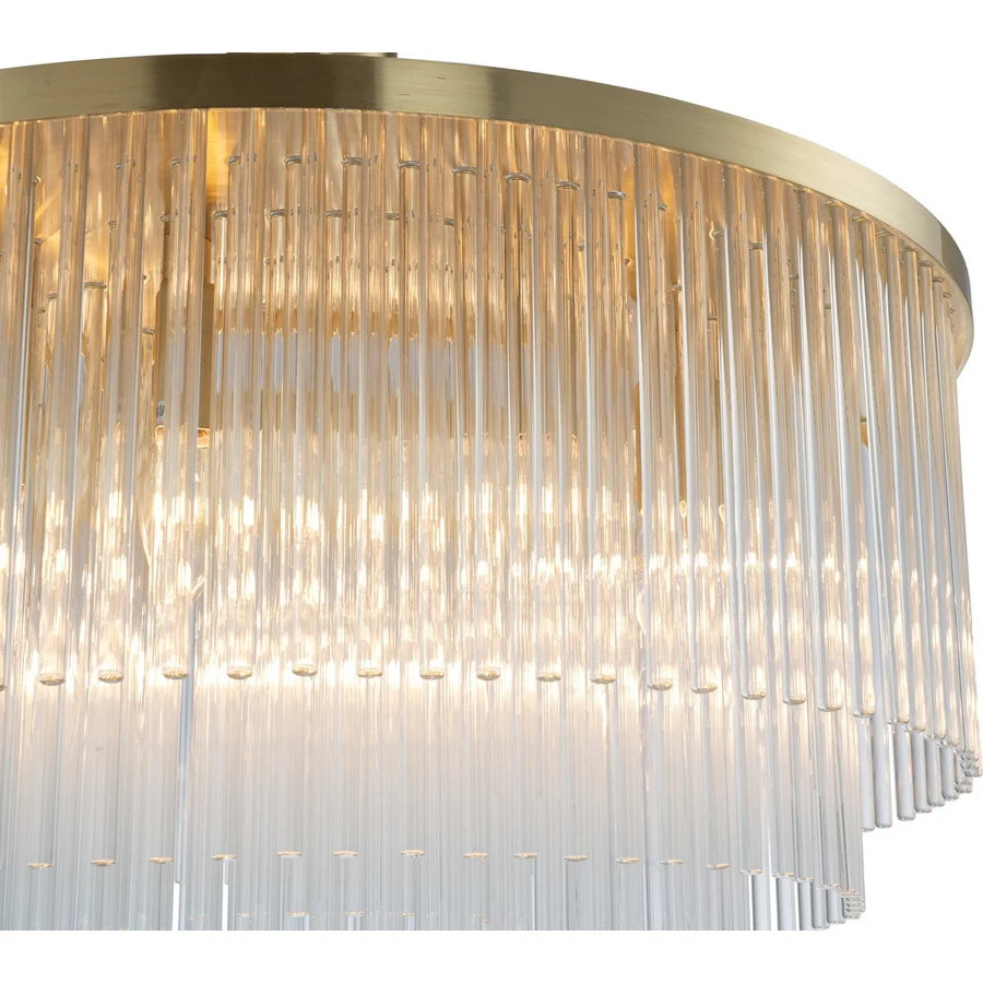Lighting Inspirations Evangeline Medium 60cm 8 Light Chandelier Satin Brass