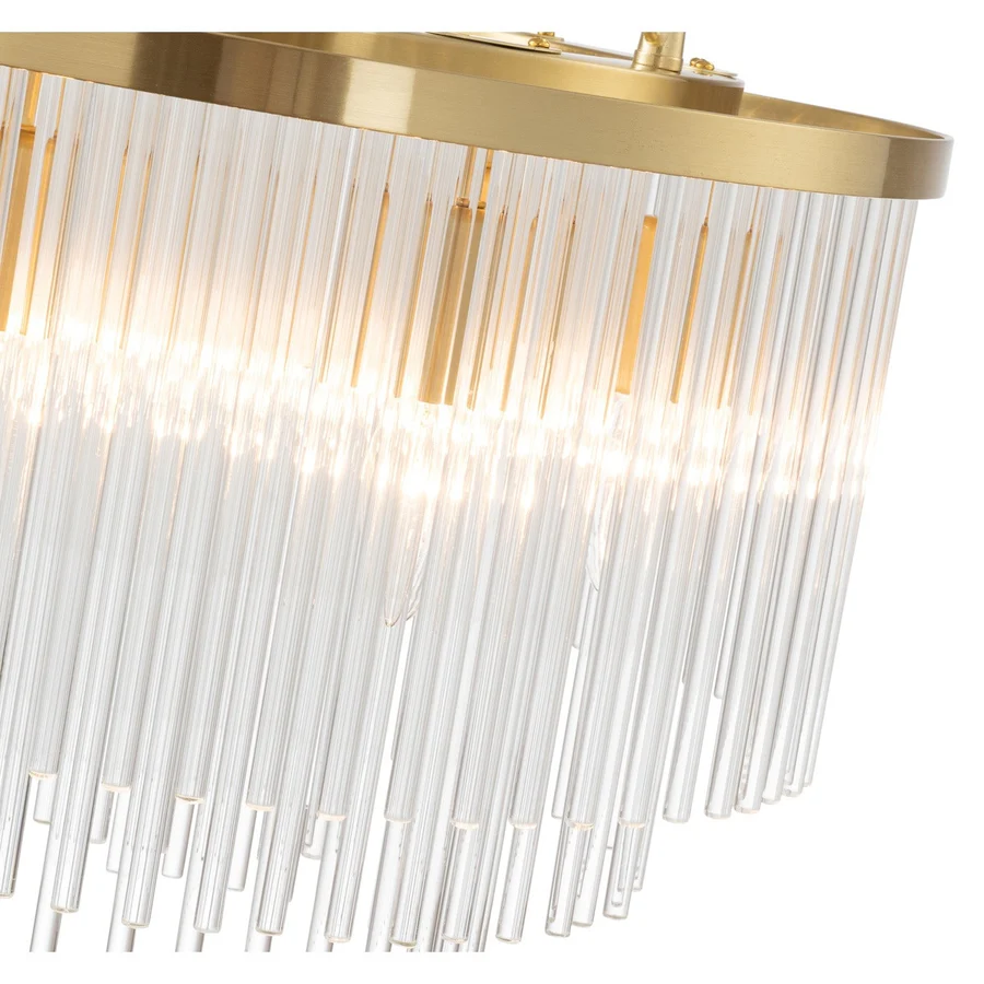 Lighting Inspirations Evangeline Small 45cm 6 Light Chandelier Satin Brass