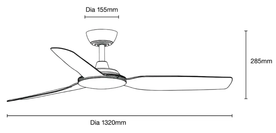 Martec Viper DC 48″ & 52″ 3 or 4 Blade Smart Ceiling Fan With WIFI Remote Control