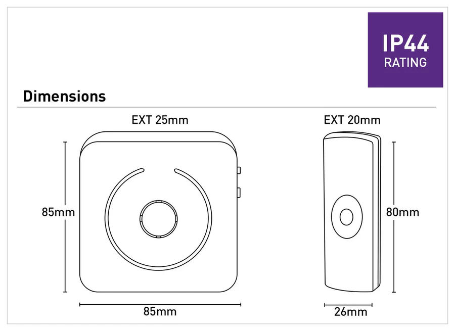 Mercator Compact Door Chime Hard Wired Kit