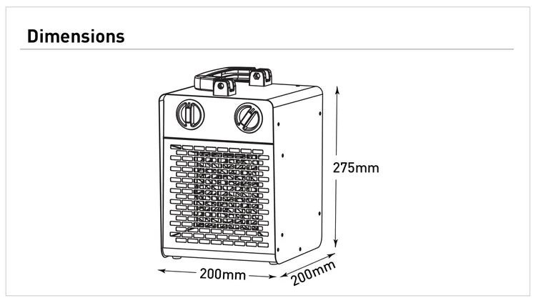Mercator Cubix 3000W Ceramic Fan Heater