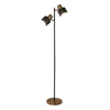 Oriel Ari Mid-Century Floor Lamp Black and Antique Brass