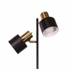 Oriel Ari Mid-Century Floor Lamp Black and Antique Brass