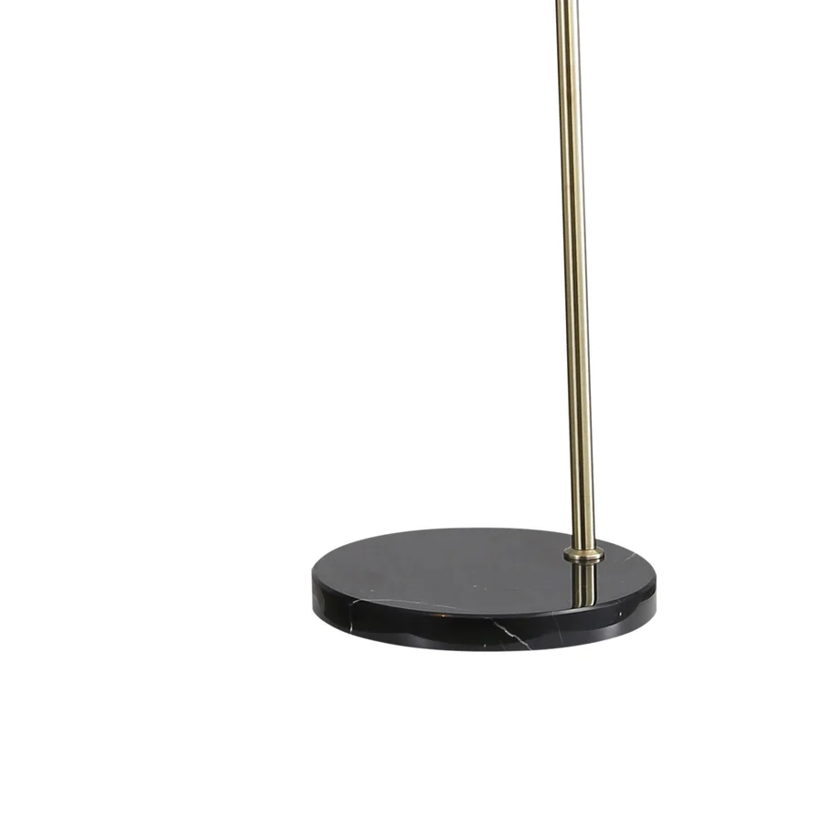 Oriel Marmo Antique Brass Arc Floor Lamp with Marble Base