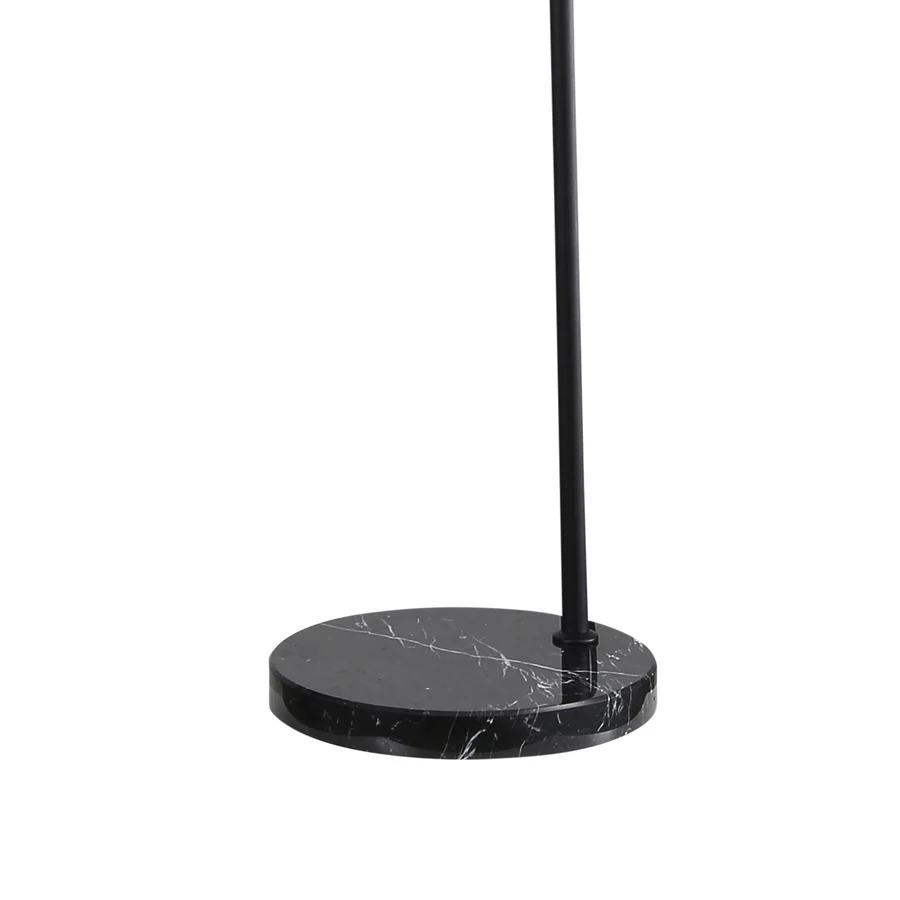 Oriel Marmo Black Arc Floor Lamp with Marble Base