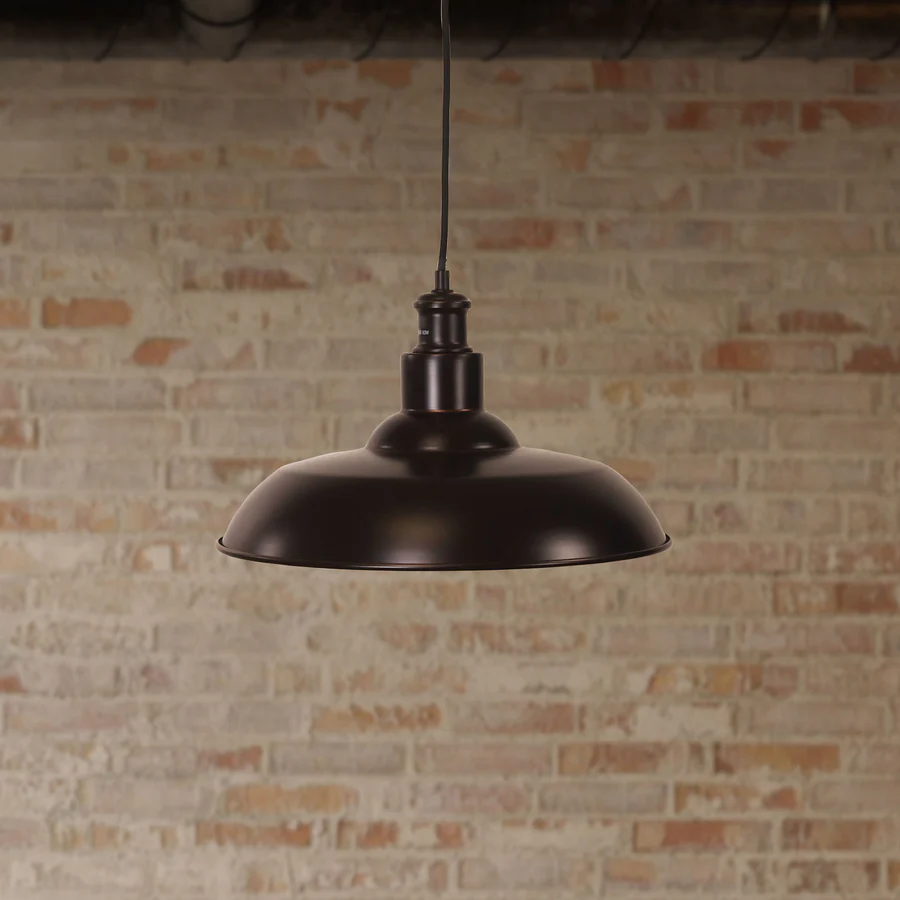 Oriel Slater Oil Rubbed Bronze Industrial Vintage Pendant