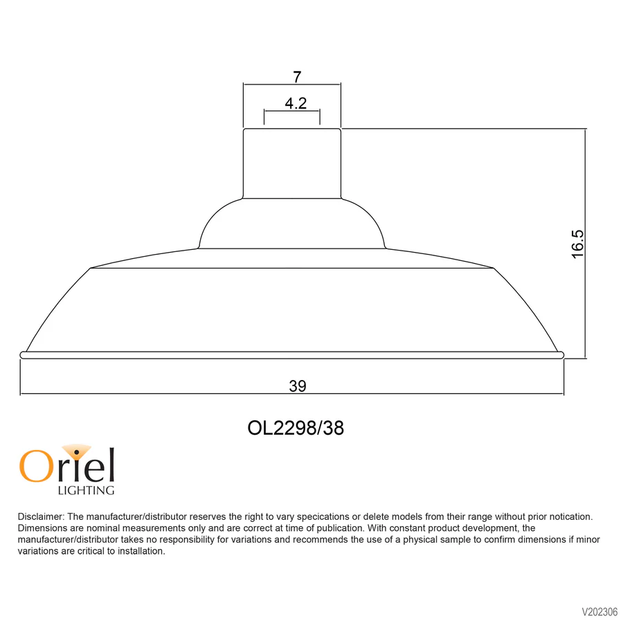 Oriel Slater Oil Rubbed Bronze Industrial Vintage Pendant