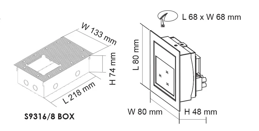 SAL Leeman S9318 Recessed LED Wall Light