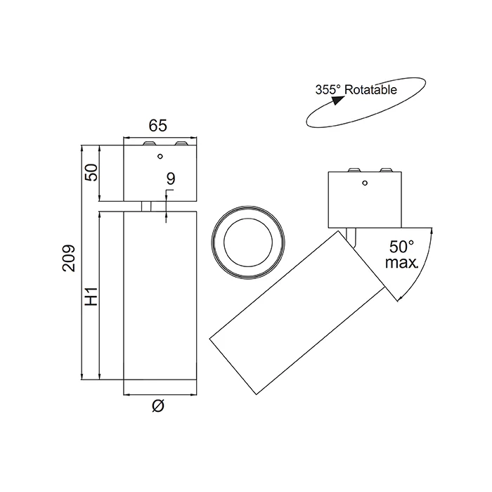SAL SMT9017TC Tri-colour LED Surface Spot Light